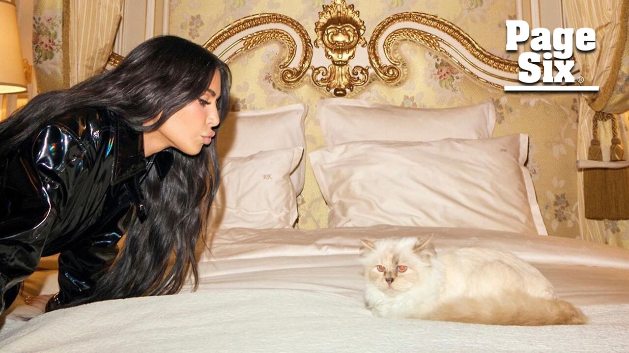 Kim Kardashian preps for Met Gala 2023 with Karl Lagerfeld's cat, Choupette