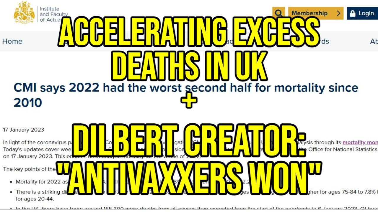 Accelerating Deaths in the UK + Scott Adams Admits He Was WRONG About The Vaccine