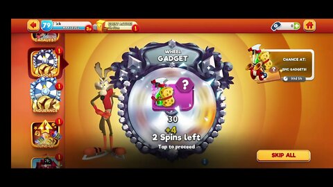 11 x Gadget Wheel Spins - 10 Tokens - Looney Tunes World of Mayhem