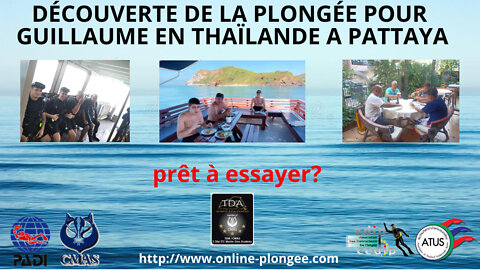 Découverte de la plongée pour Guillaume a Pattaya