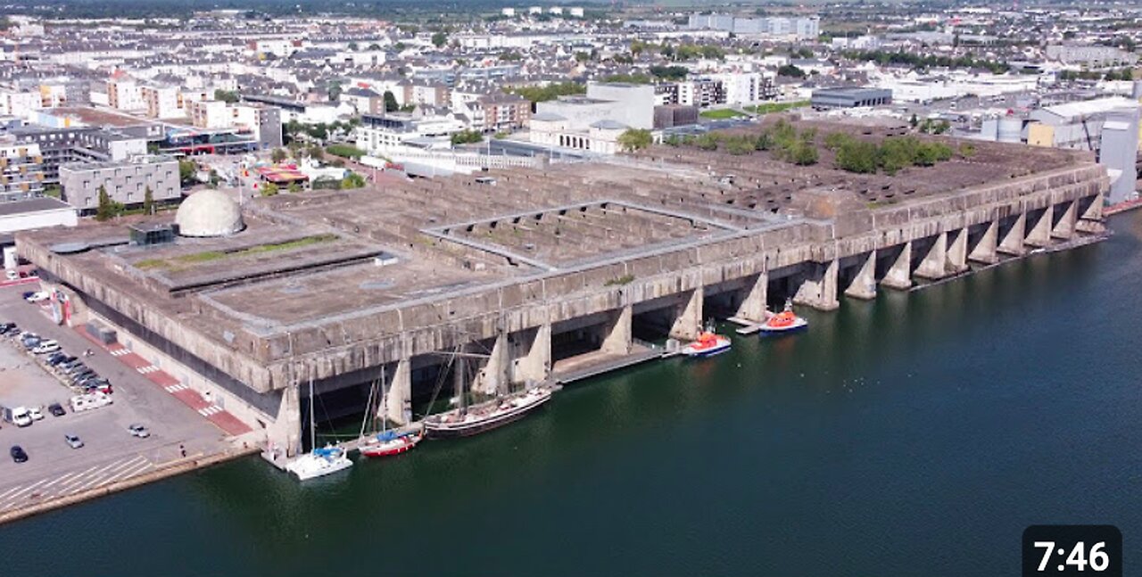 INISIDE WW2 GERMAN U-BOAT BUNKER IN SAINT-NAZAIRE