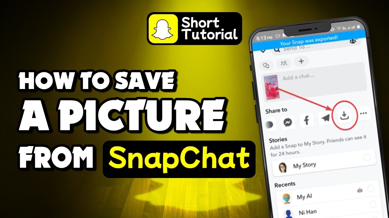 How to save a picture from Snapchat