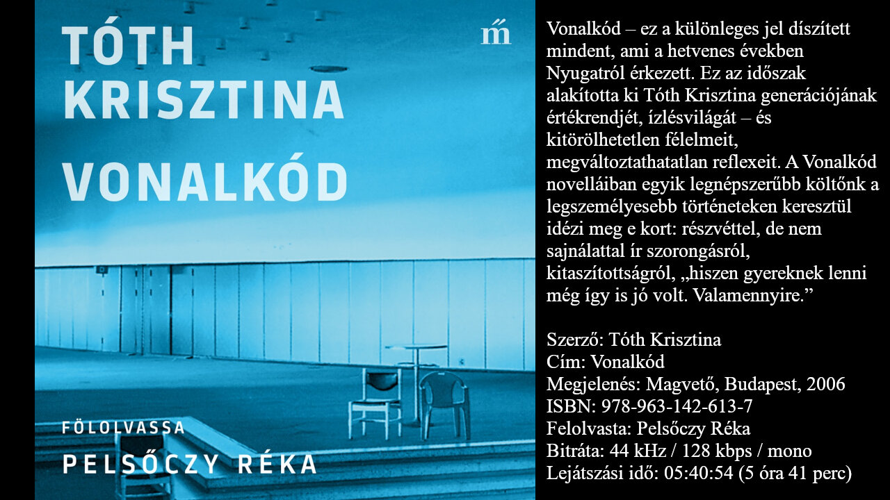 Tóth Krisztina: Vonalkód. Magvető, Budapest, 2006