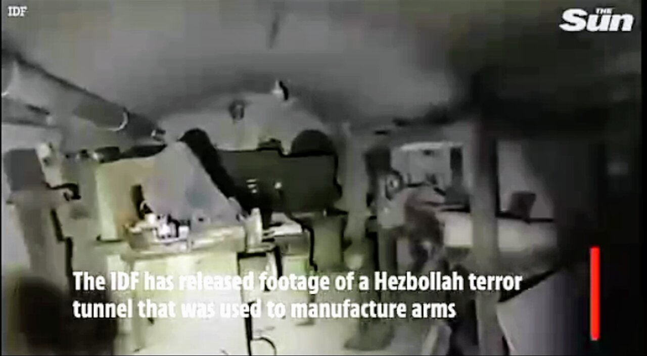 The IDF descivers an underground Hezbollah terror tunnel making weapons after they invade Lebanon