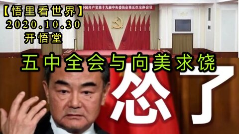 【悟里看世界】KWT136 201030－08 wzqhyxmqr 五中全会与向美求饶