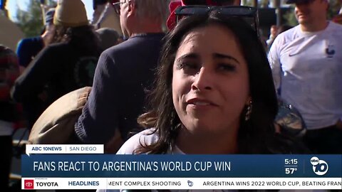 San Diego fans say they waited years for Argentina's win