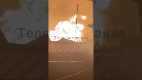 Monstrous #explosion in #Kyiv (oil depot) #ukrainewar #russia