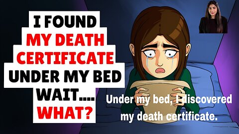 Under my bed, I discovered my death certificate.