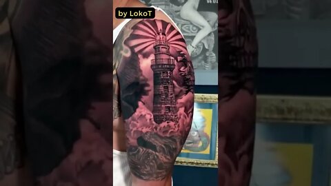 Stunning tattoo by LokoT #shorts #tattoos #inked #youtubeshorts