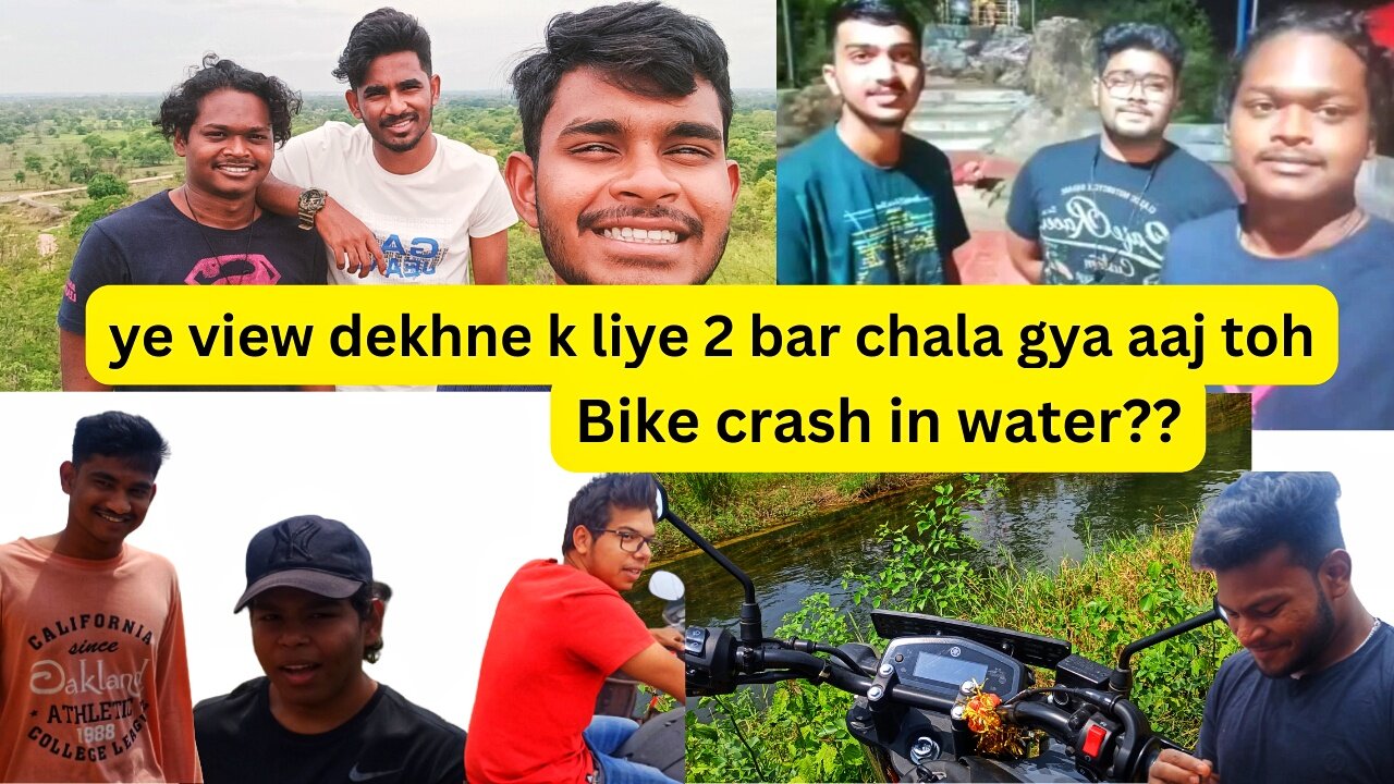 Bike crash in water After a long time 1st time in india