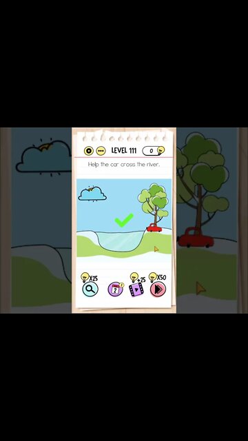 Brain Test Tricky Puzzles Level 111 Help the car cross the river.