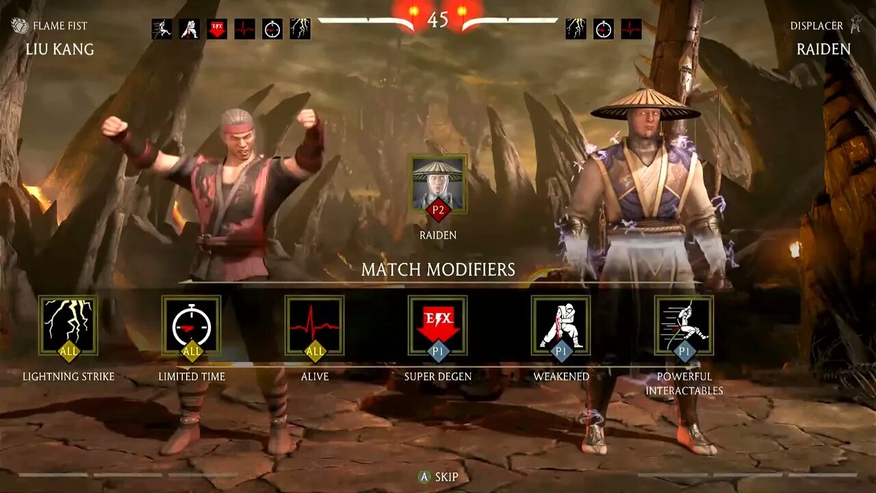 7 modifiers 1 God 2 flawless victories Liu Kang test your luck pt 2