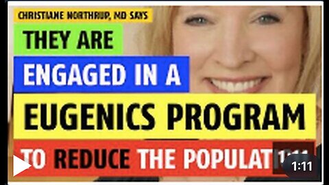 They are engaged in a eugenics program to reduce the population