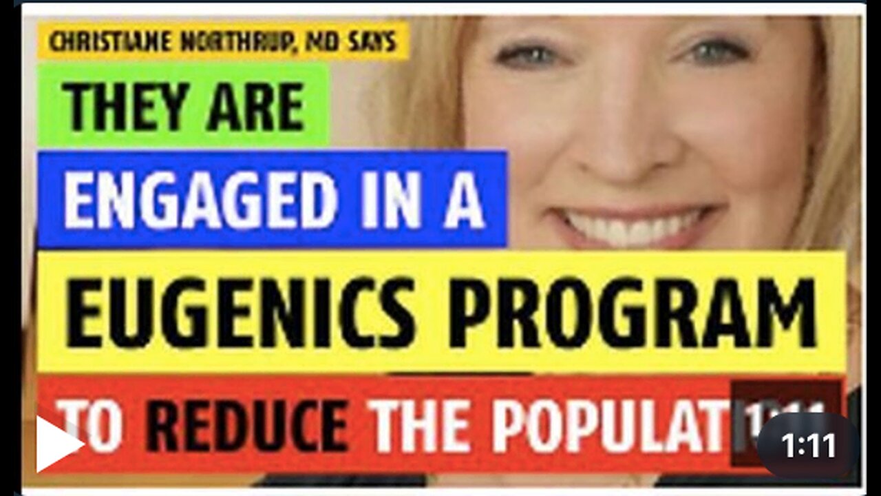 They are engaged in a eugenics program to reduce the population