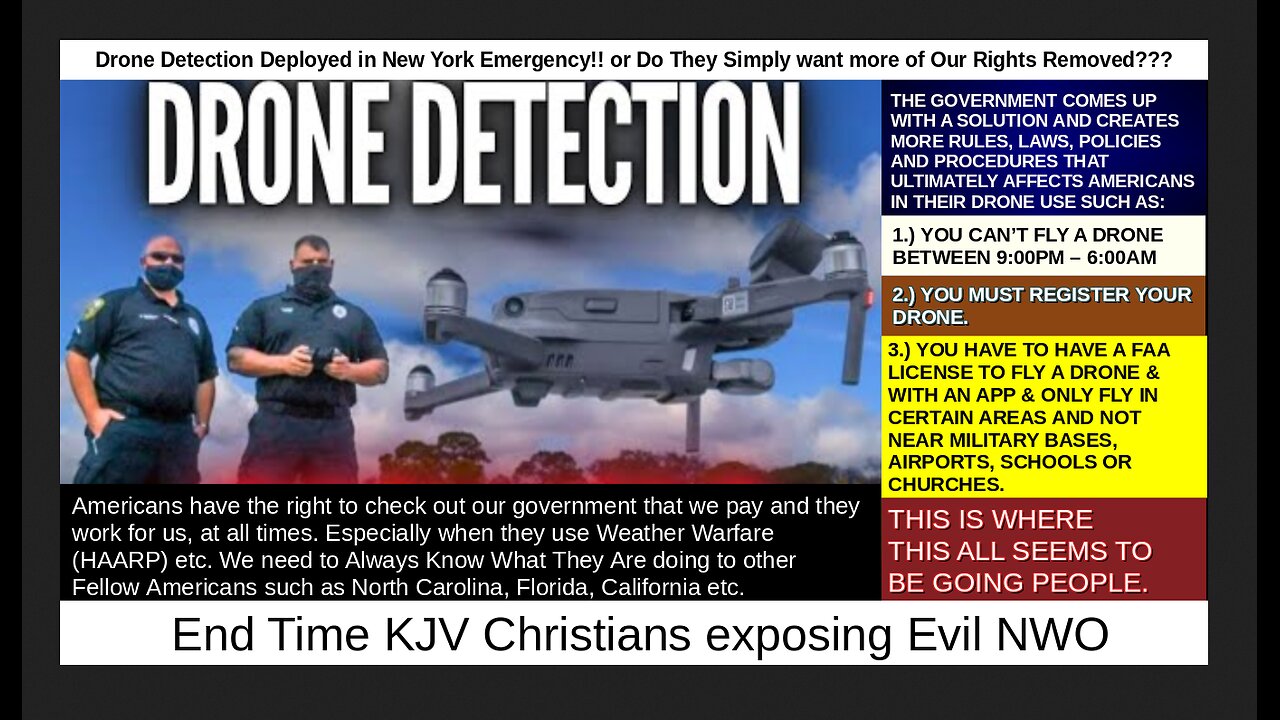 Drone Detection Deployed in NY Emergency!! or Do They Simply want more of Our Rights Removed???