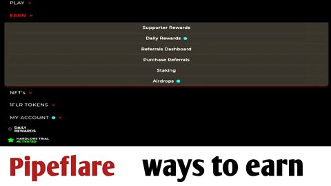 review || pipeflare.io || How to signup and different ways to earn || staking NFT airdrops referral