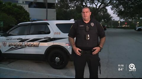 Port St. Lucie officer returns to work after being hit by car