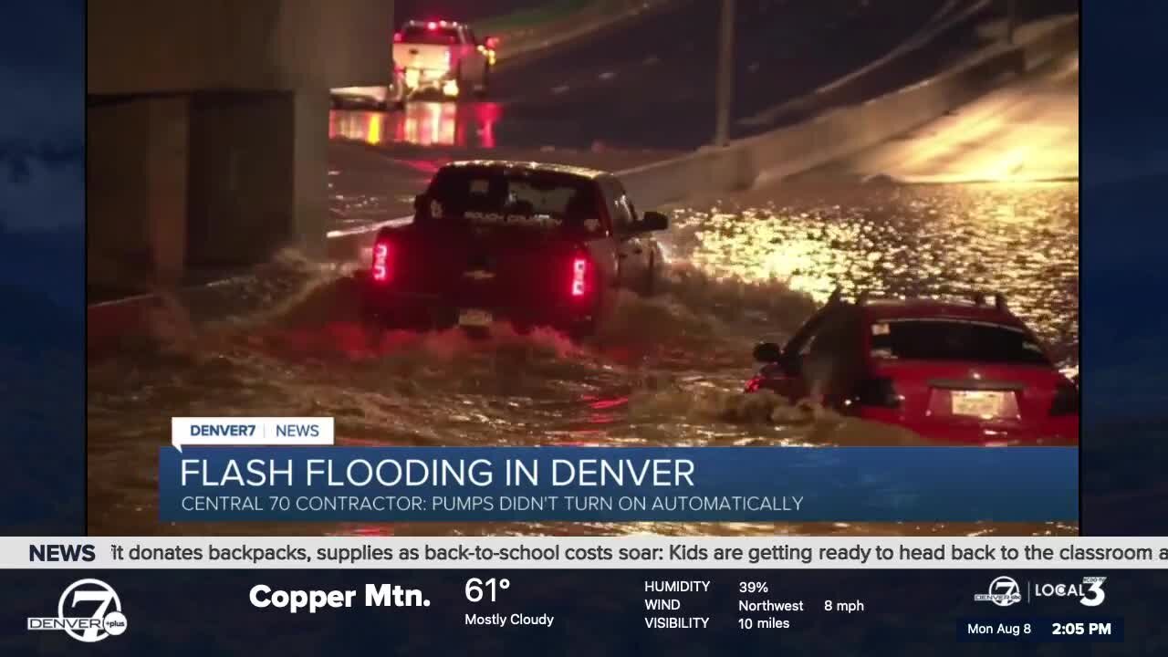 Contractor says pumps did not automatically start during Sunday's I-70 flooding