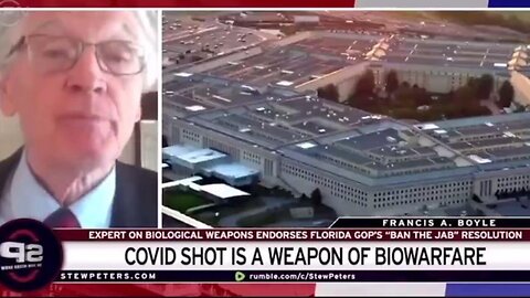 Prof Dr Boyle Drafted 1989 BioWeapons Act, says COVID Vax Is Weapon Of Mass Destruction