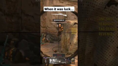 When it was all luck... Gaming Moments