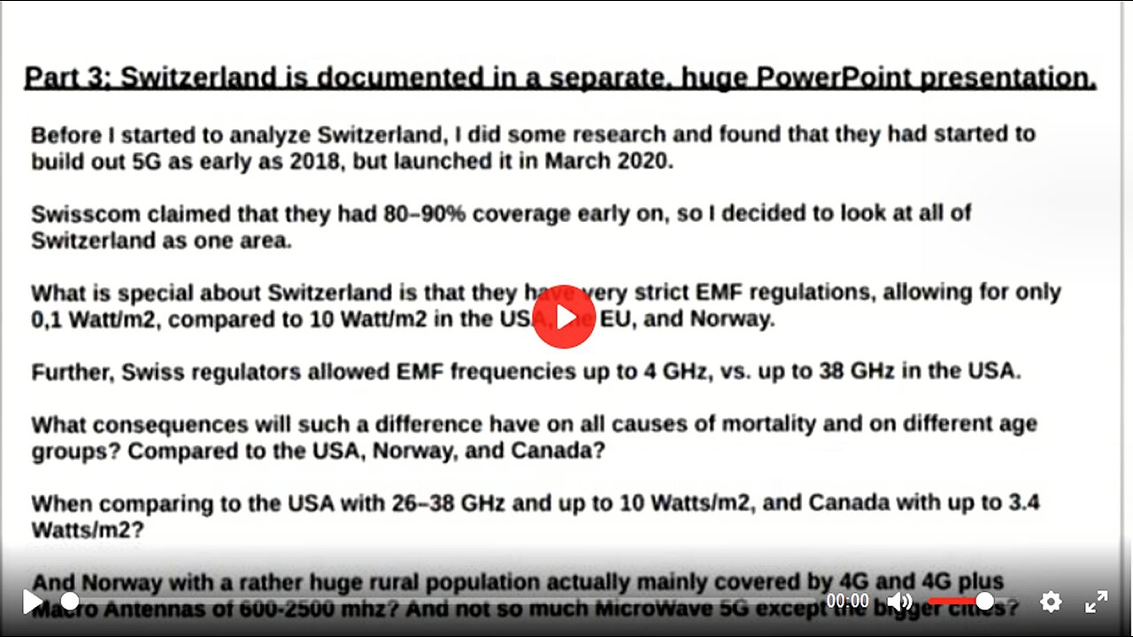 Part 3 - All-Cause Excess Mortality in Switzerland & 5G EMF Radiation MUST WATCH!!!!