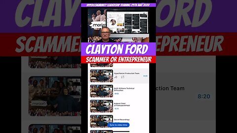 Morizon Baank: Clayton Ford: Scammer or Entrepreneur? Keith Williams HyperCommunity Meeting Revealed