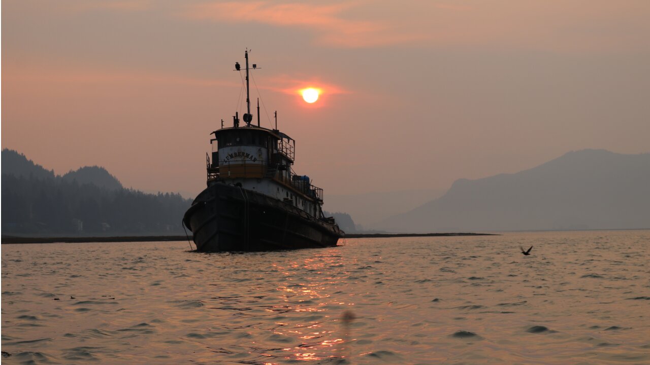 Abandoned Ship Tugboat in Alaska The Lumberman Scuttled at Sea