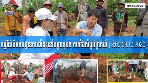 របៀបដាំទុរេន, How to grow durian - បើកការដ្ឋានដាំដុះនៅចម្ការ តាកាំងសំបូរព្រៃគុហ៍លើកទី២ (09.10.2020)