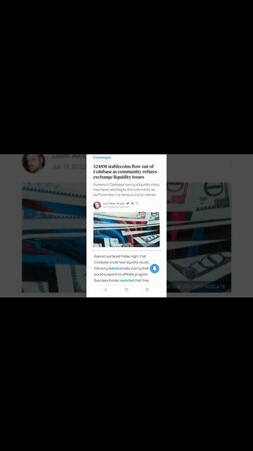 Coinbase Having a Liquidity Crisis #cryptomash #cryptomashnews #cryptonews #viralvideo2022 #ytshorts