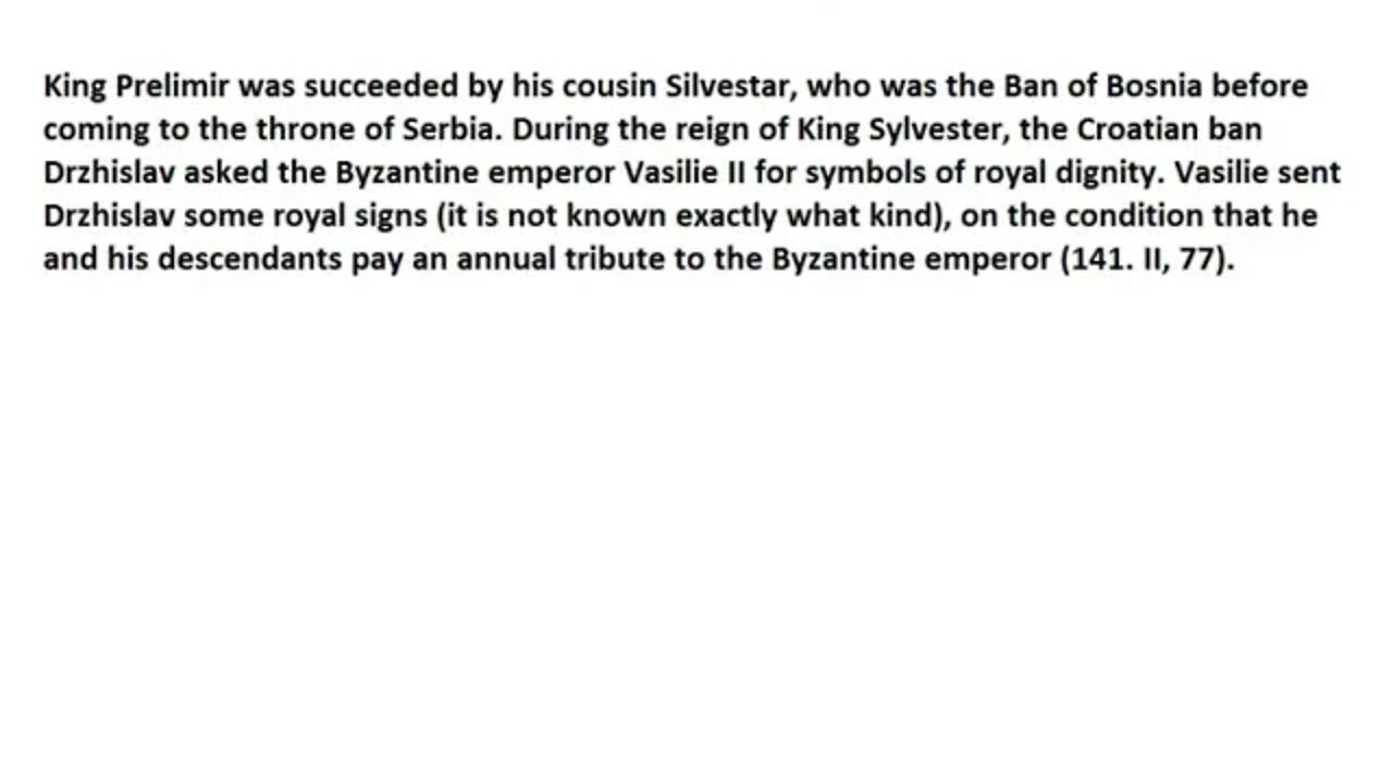 Oshtrivoevic Dynasty - Second Period 926 - 1171 (Part 1)