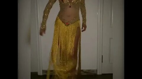 Custom Mesh Gold Tassel Exotic Indian Dance Long Fringe Bodysuit Bar Prom Ds Women's Birthday Celebr
