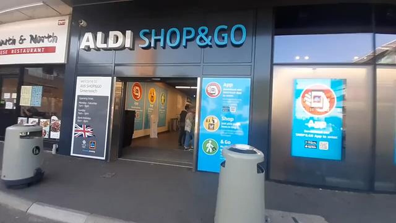 Aldi grocery shopping in London, Uk