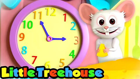 Hickory Dickory Dock | Nursery Rhymes & Kids Songs | Cartoon Animation Rhymes by Little Treehouse