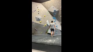 Rock climbing bouldering v6