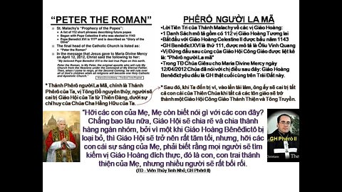 Hãy lắng nghe Vị Đại Diện Thánh của Chúng Tôi, Giáo Hoàng Phêrô II, Hãy lắng nghe Mẹ Ta..