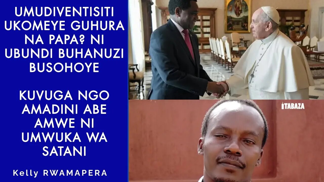 Ubundi buhanuzi burasohoye: Abaporotesitanti bihuje n'Abagatolika/Umudiventisti ukomeye gusura Papa?