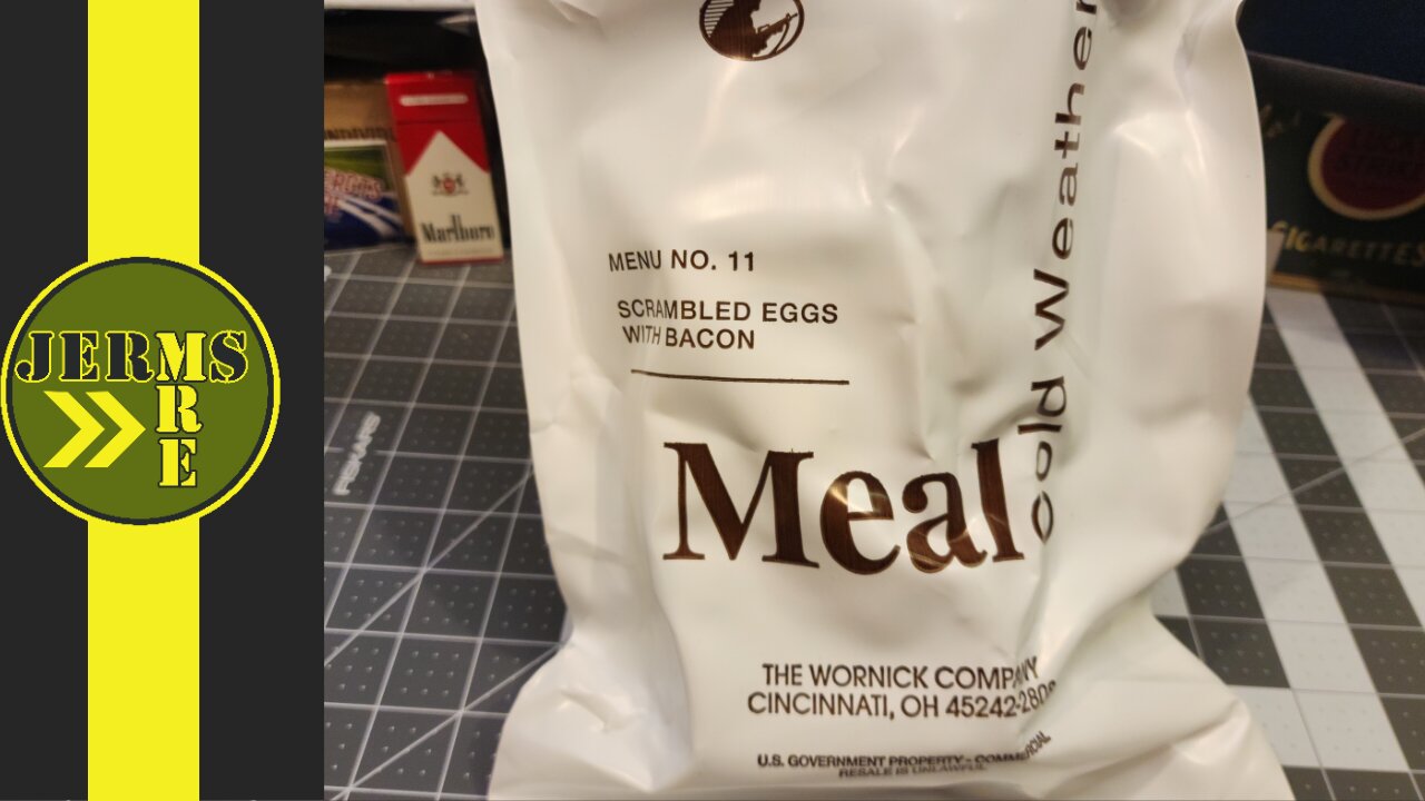 2018 US Meal Cold Weather (MCW) Menu 11 Scrambled Eggs With Bacon MRE Review