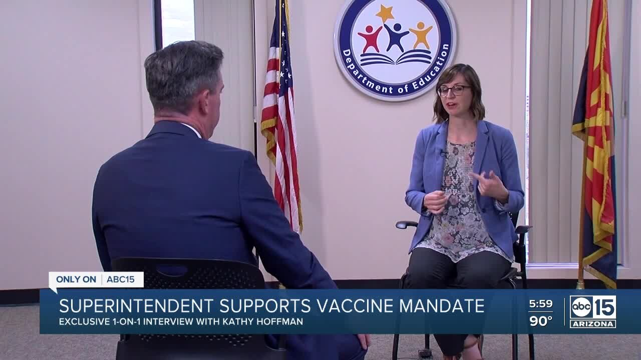 Superintendent Kathy Hoffman supports vaccine mandate