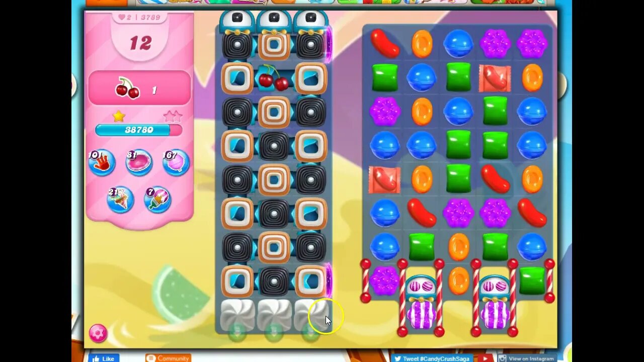 Candy Crush Level 3789 Talkthrough, 21 Moves 0 Boosters