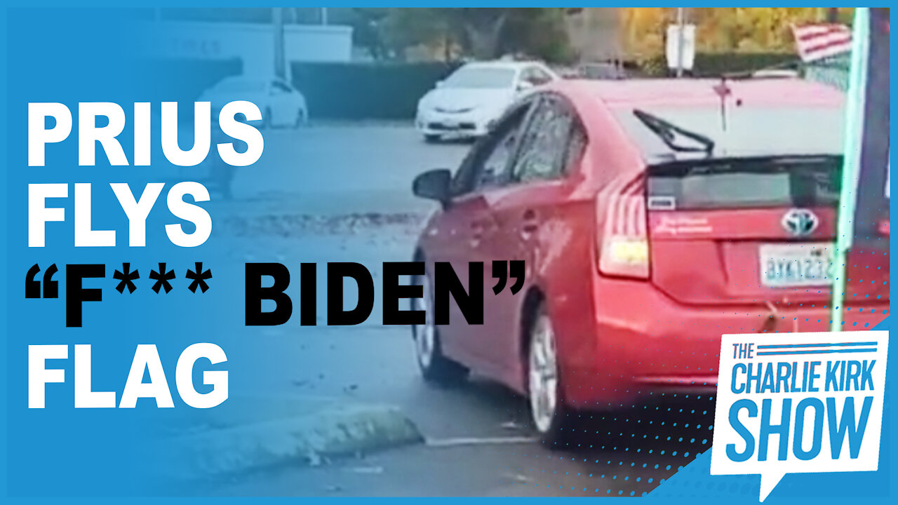 Prius Flys “F*** Biden” Flag