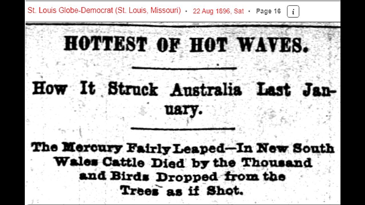 Heatwave Of 1895 1896