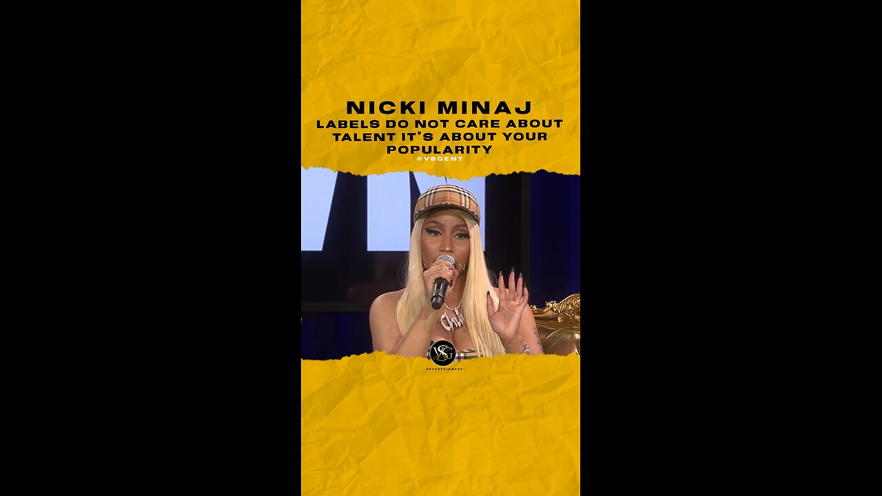 #nickiminaj Labels do not care about talent it’s about your popularity. 🎥 @rapradarpodcast