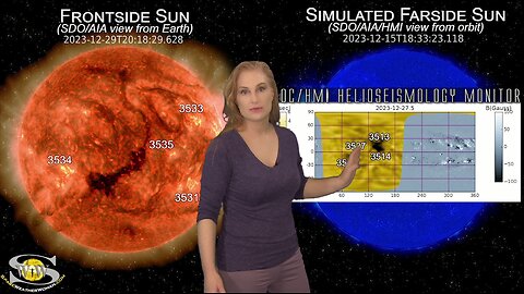 Dark Farside Regions Come with Aurora & Meteors for New Years | Space Weather News 30 December 2023