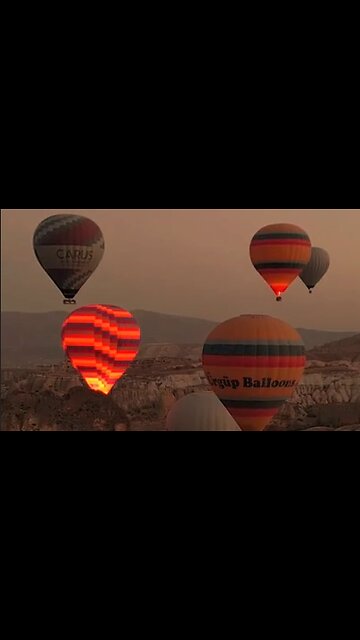 Fleet Of Hot Air Ballons At Dusk - HaloRock