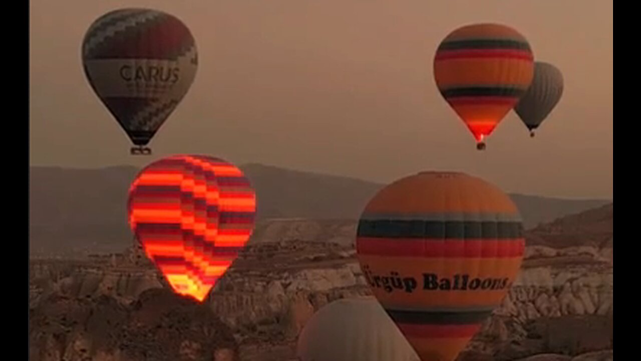 Fleet Of Hot Air Ballons At Dusk - HaloRock