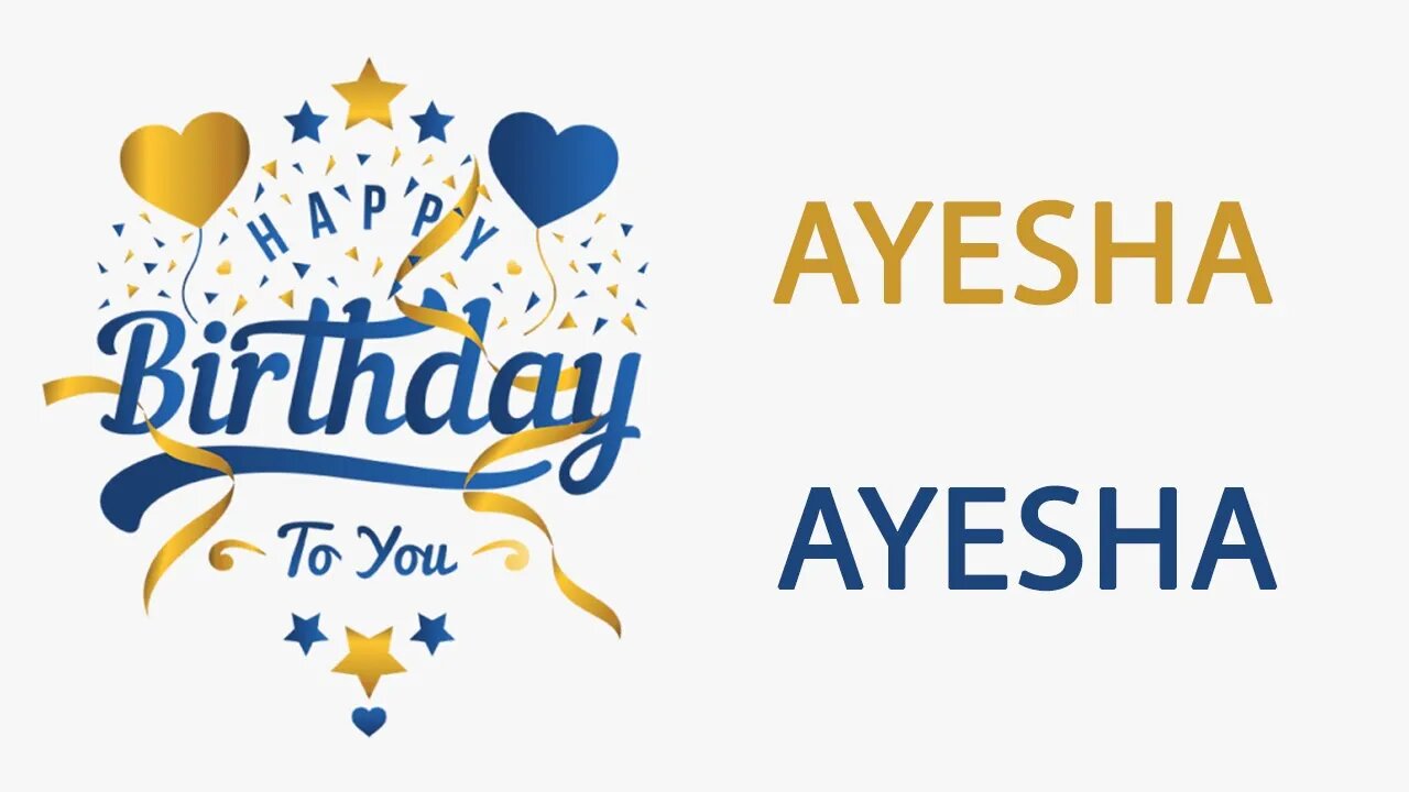 Happy Birthday to Ayesha - Hindi Birthday Wish From Birthday Bash