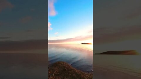Panning Timelapse of water and sunset