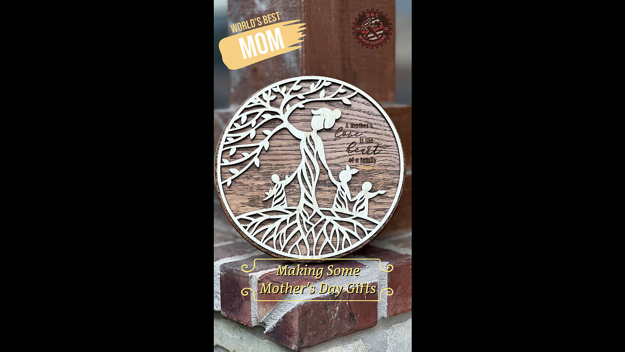 Creating Heartfelt Mother's Day Gifts with the Power of Laser #reels #dandcwooddesigns