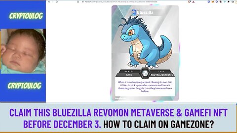 Claim This Bluezilla Revomon Metaverse & Gamefi NFT Before December 3. How To Claim On Gamezone?