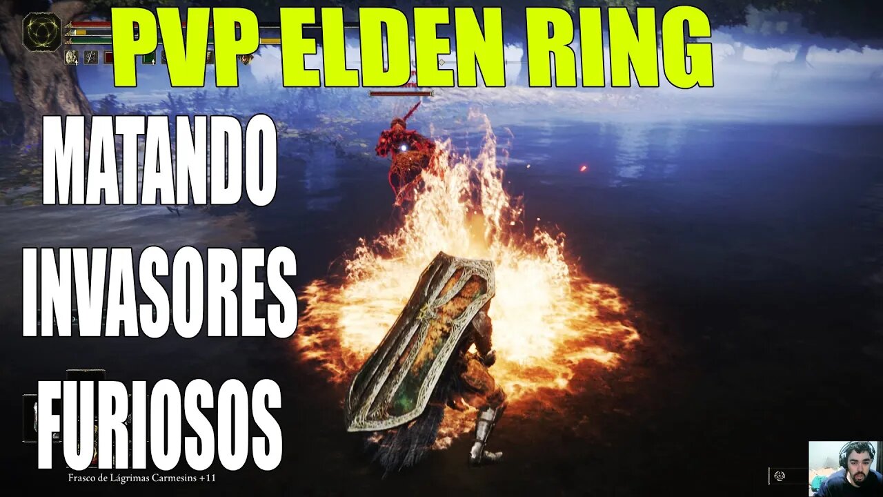 PVP ELDEN RING MANDÍBULA DE FERA DA ESTRELA CADENTE E GRANDE ÉPÉE DE FOGO